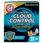 ARM \u0026 HAMMER Cloud Control Multi-Cat Clumping Cat Litter with Hypoallergenic Light Scent, 28 lb